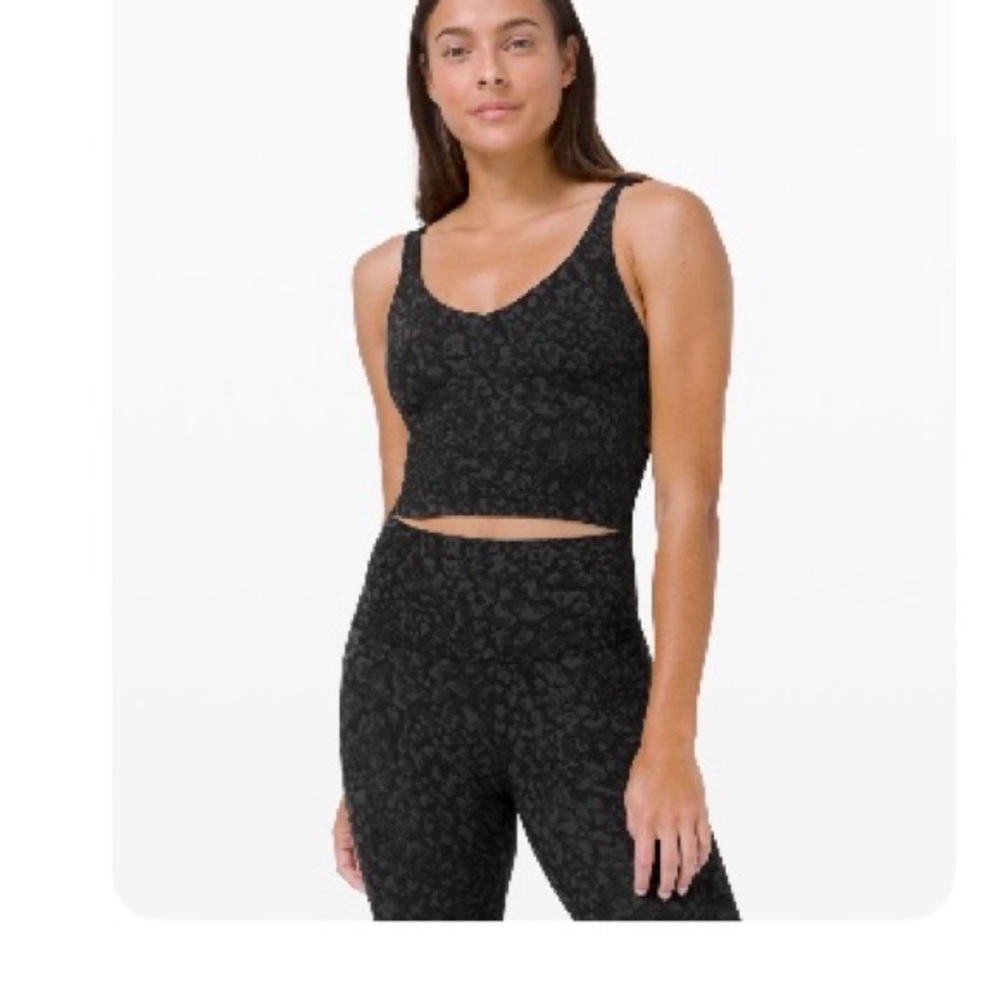 Lululemon Black Leopard align tank